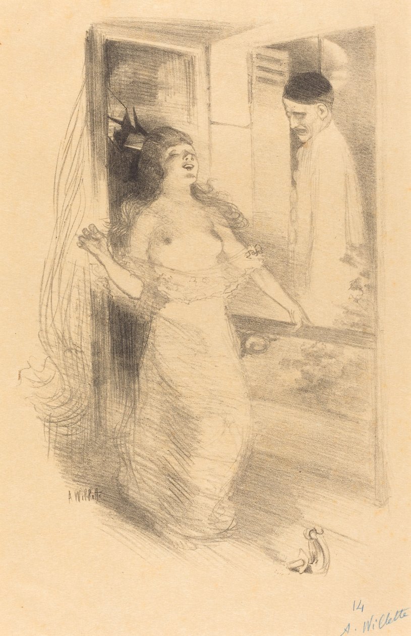 Hängender Clown von Adolphe Leon Willette