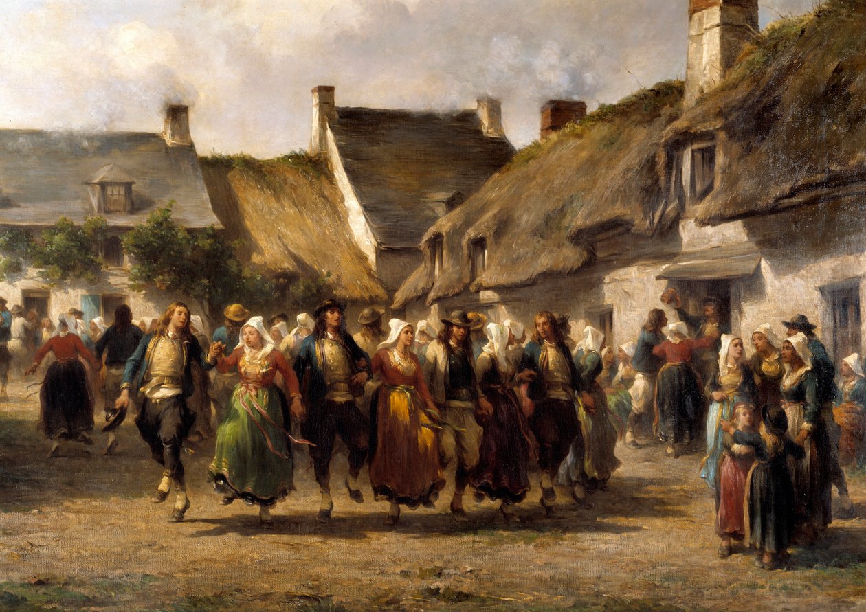 Eine Hochzeit in der Bretagne im Jahr 1863 von Adolphe Pierre Leleux
