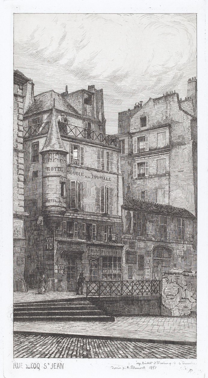 Rue du Coq St. Jean von Adolphe Théodore Jules Martial Potémont