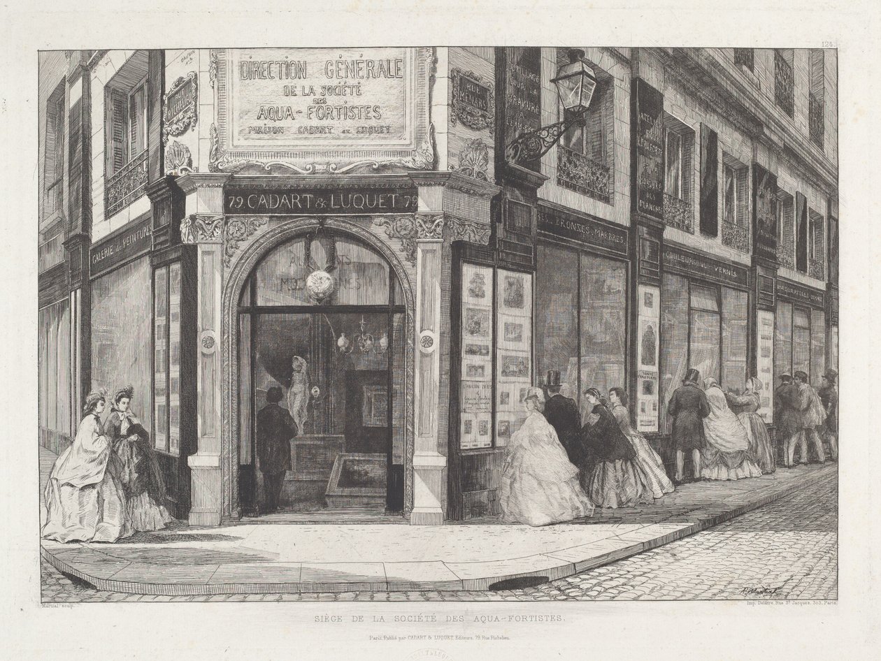 Sitz der Gesellschaft der Radierer von Adolphe Théodore Jules Martial Potémont