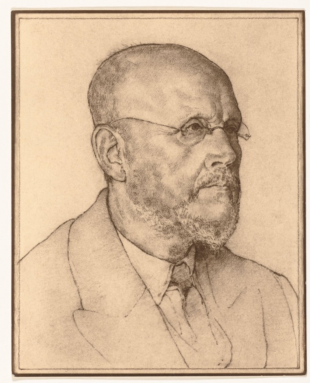 Fotoreproduktion eines Porträts eines Mannes von Han van der Kop von Adriaan Bijl