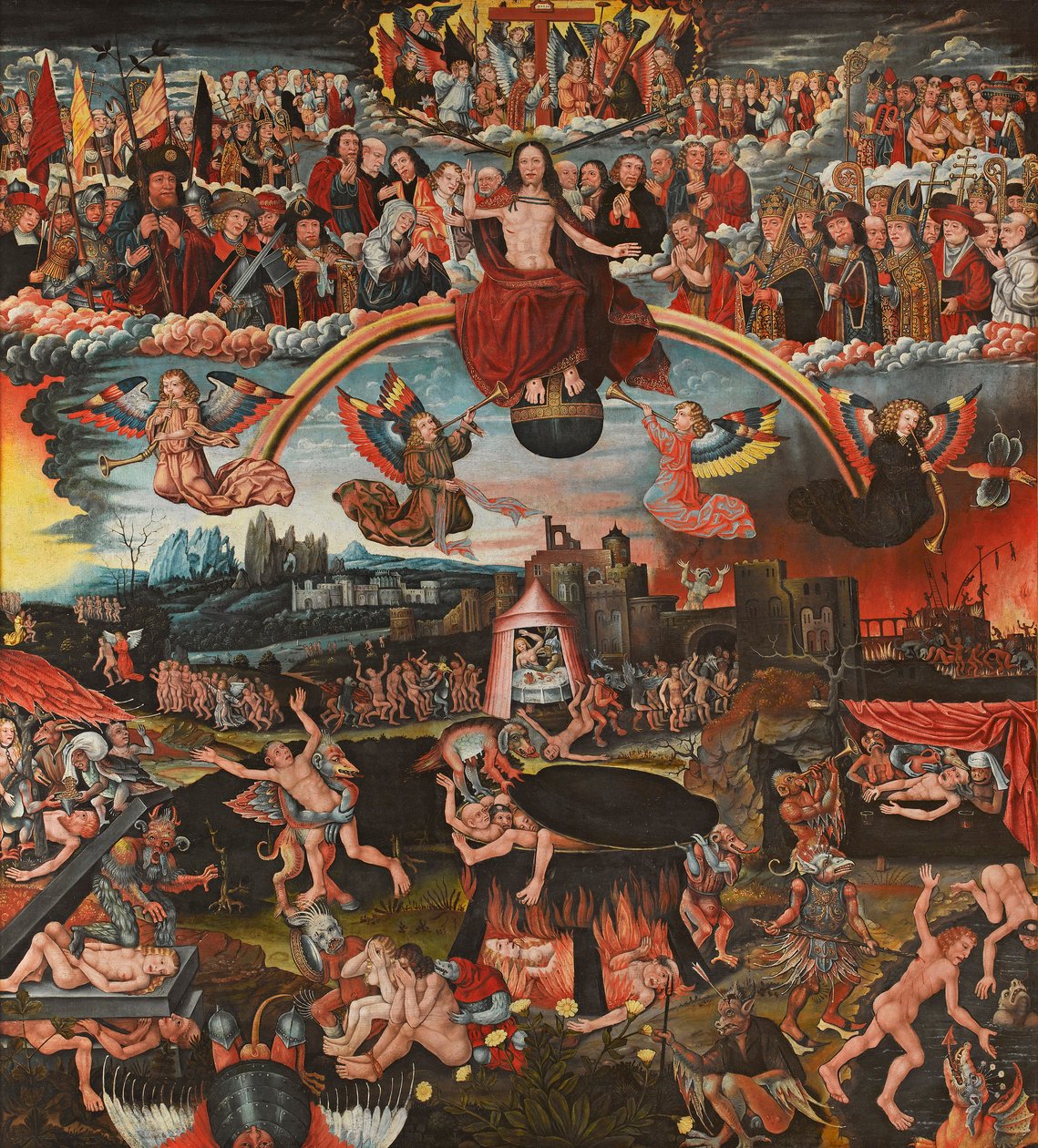 Das Jüngste Gericht, 1526 von Adriaan Moreels and Pieter Van Boven