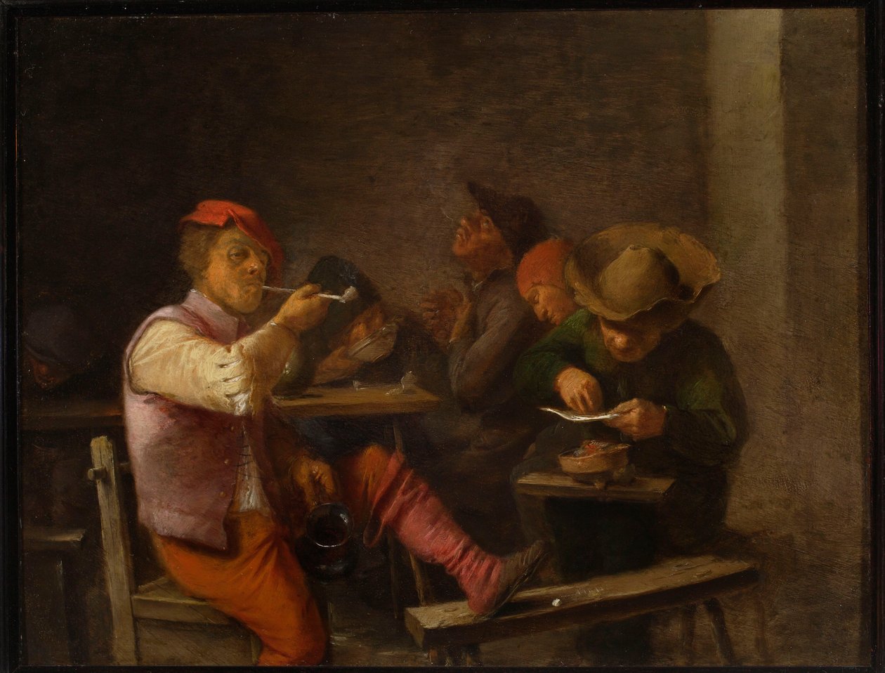 Bauern, die in der Schenke Tabak rauchen von Adriaen Brouwer