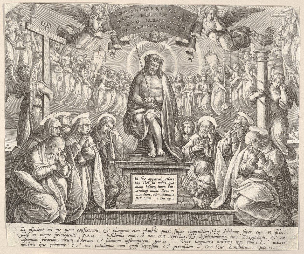 Mann der Schmerzen mit den drei Marien und den Evangelisten, o.J. von Adriaen Collaert