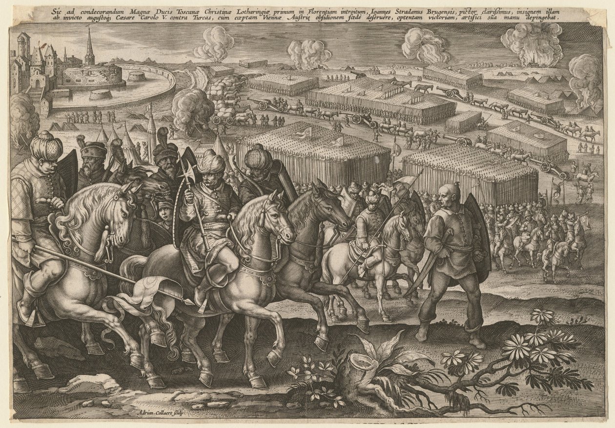 Die Belagerung Wiens durch die türkische Armee, 1529 von Adriaen Collaert