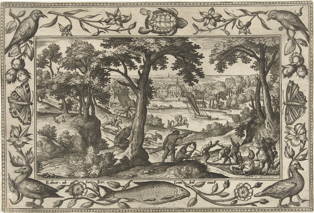 Schweinejagd von Adriaen Collaert
