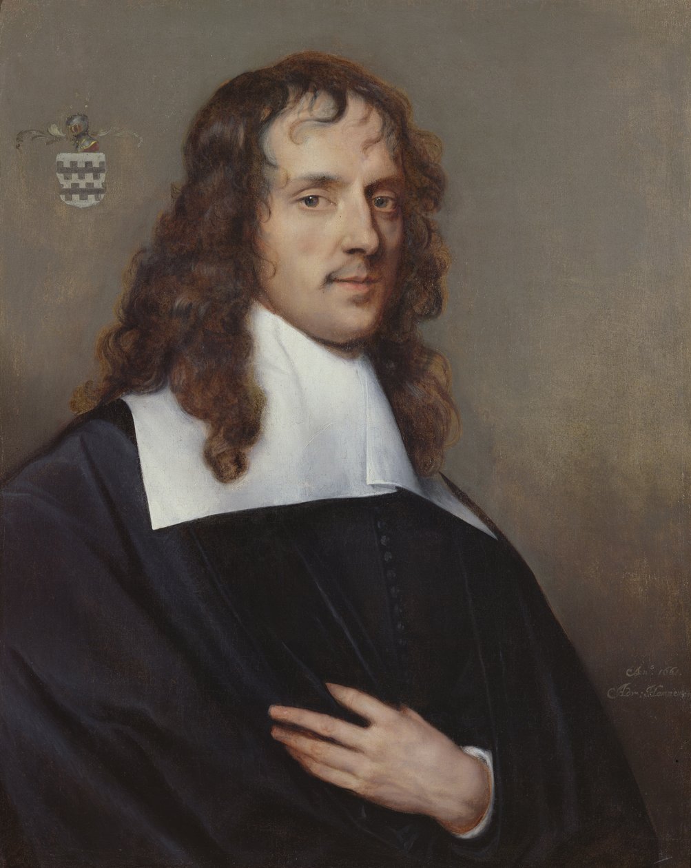 Porträt von Nicolas van der Haer, 1661 von Adriaen Hanneman