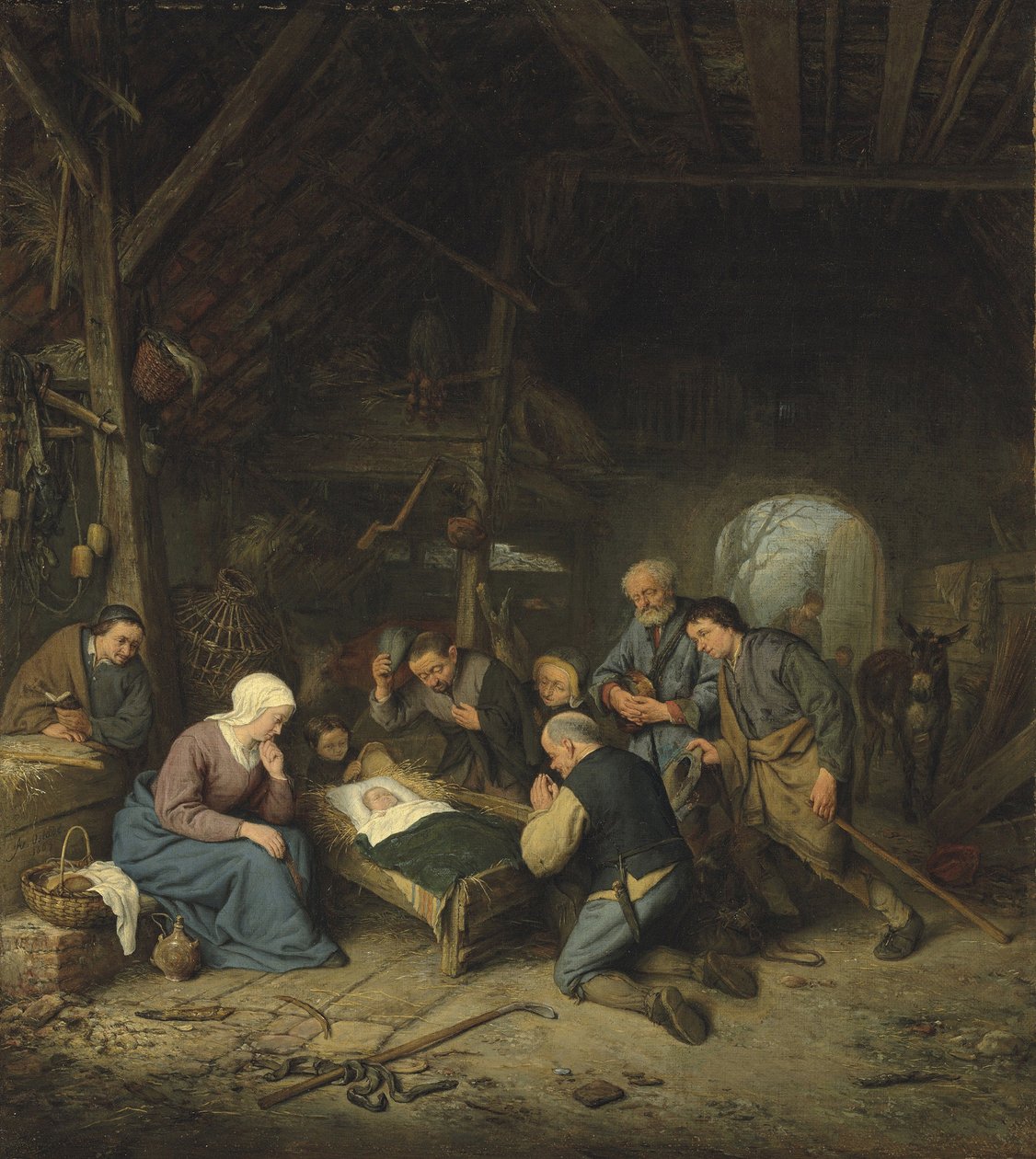 Die Anbetung der Hirten von Adriaen Jansz. van Ostade