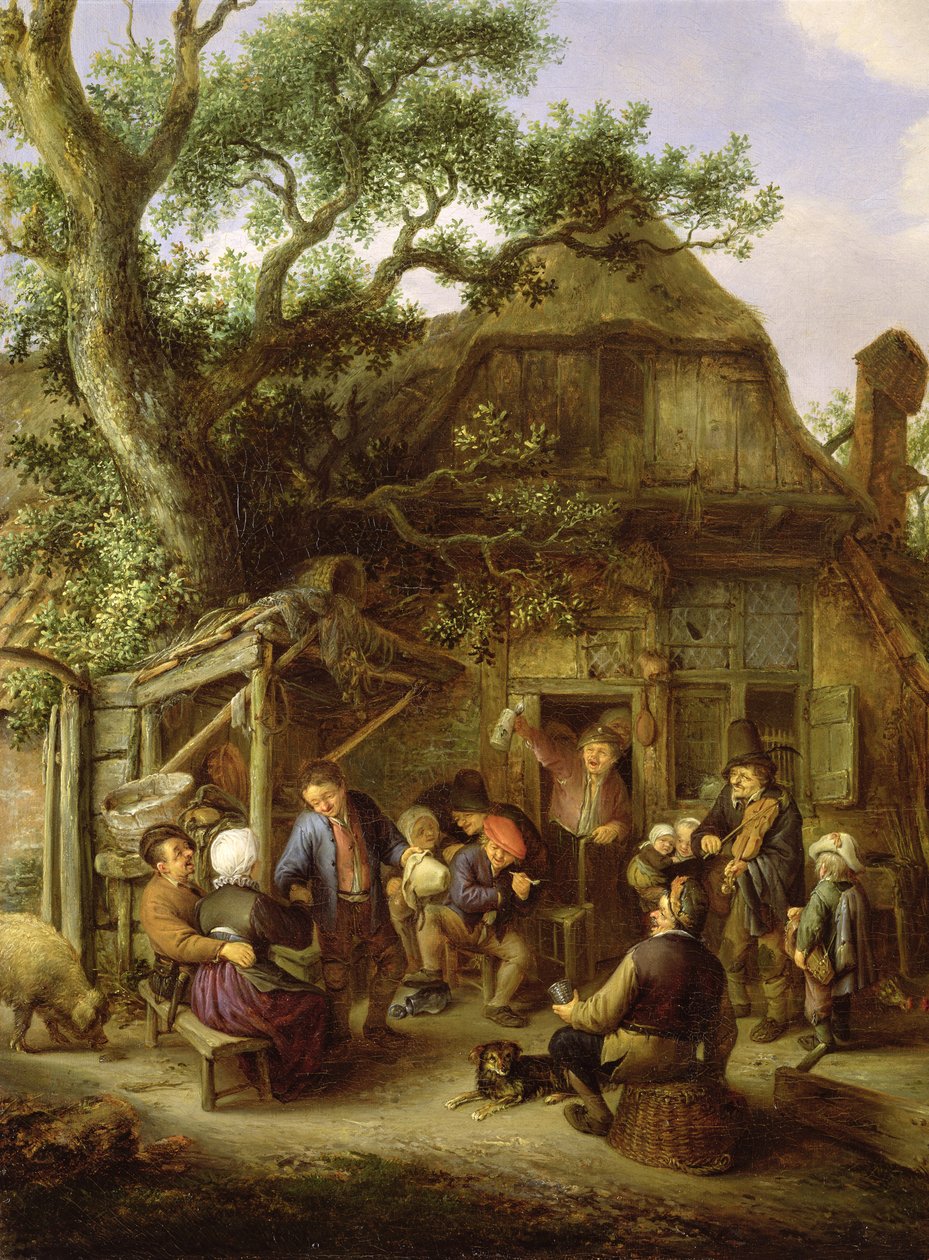 Fröhliche Bauern, 1648 (Detail) von Adriaen Jansz. van Ostade