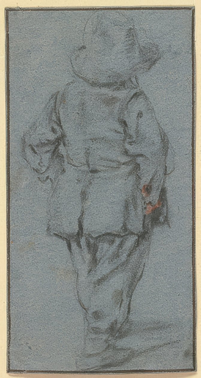 Stehender Junge von hinten von Adriaen Jansz. van Ostade