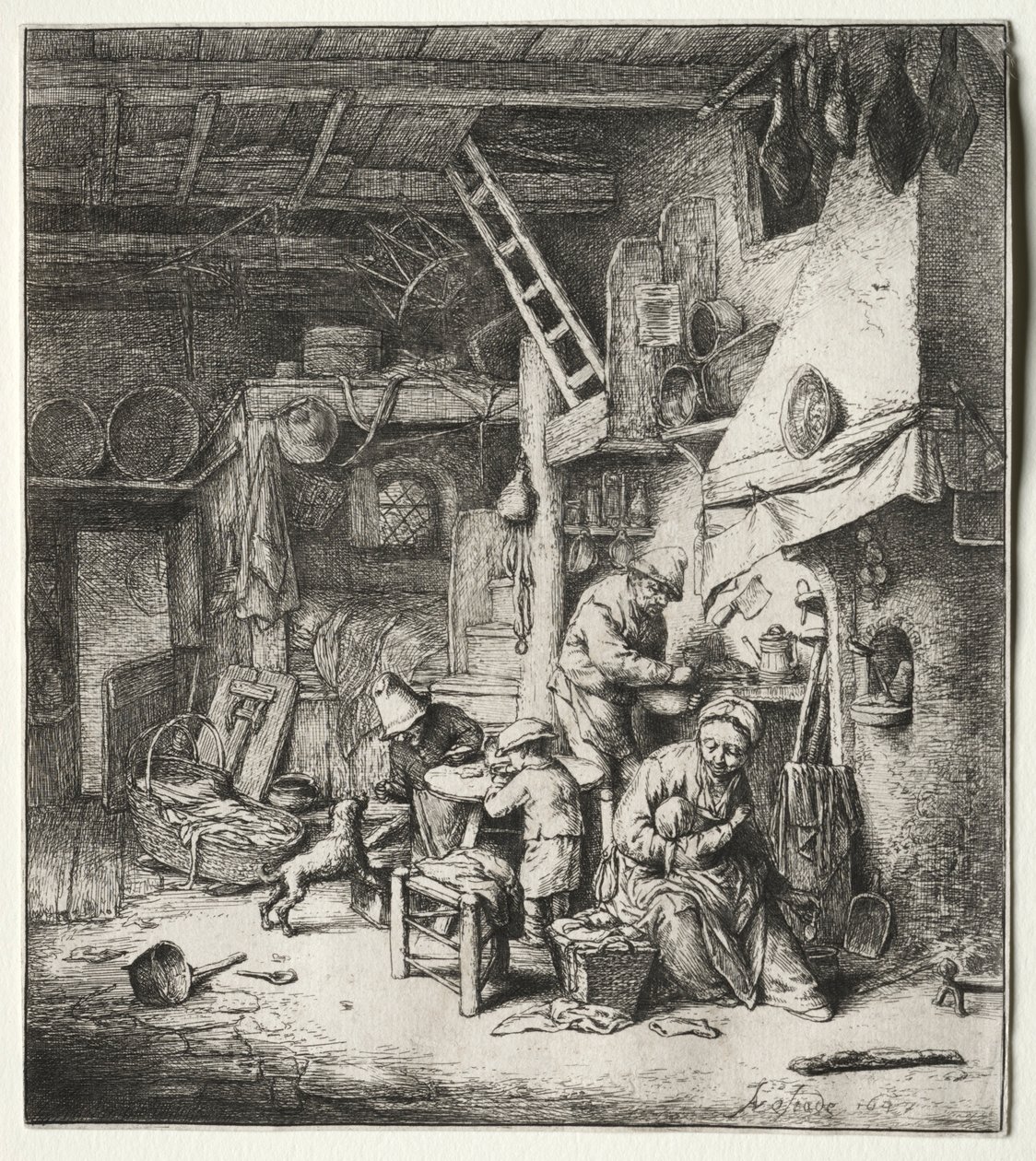 Die Familie, 1647 von Adriaen Jansz. van Ostade