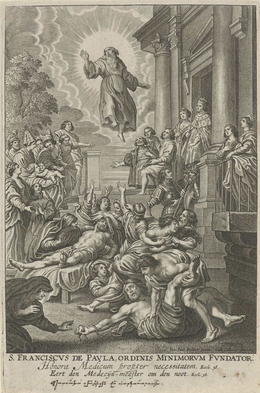 Hl. Franziskus von Paola heilt die Kranken von Adriaen Lommelin