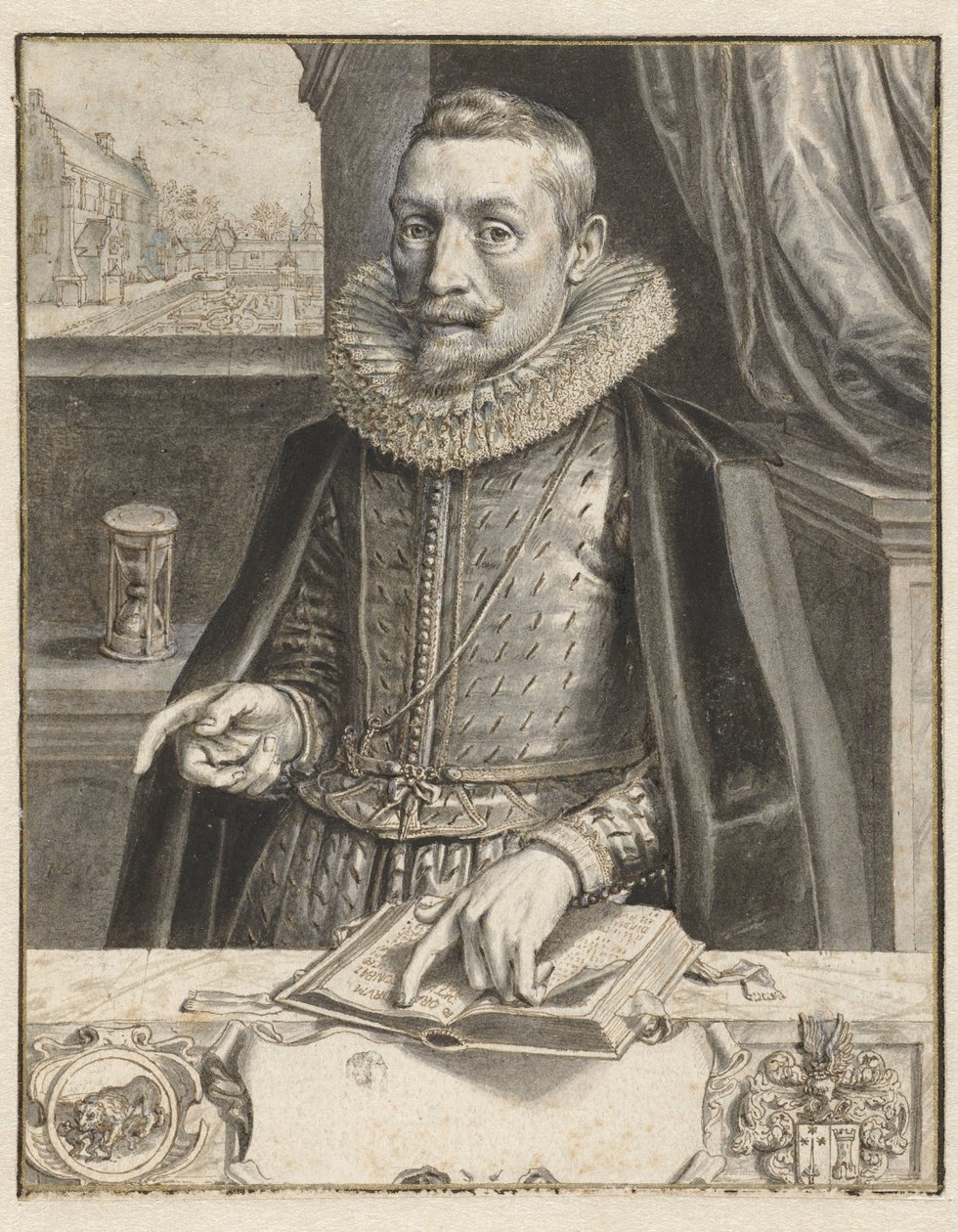 Porträt von Jacob Cats von Adriaen Pietersz van de Venne