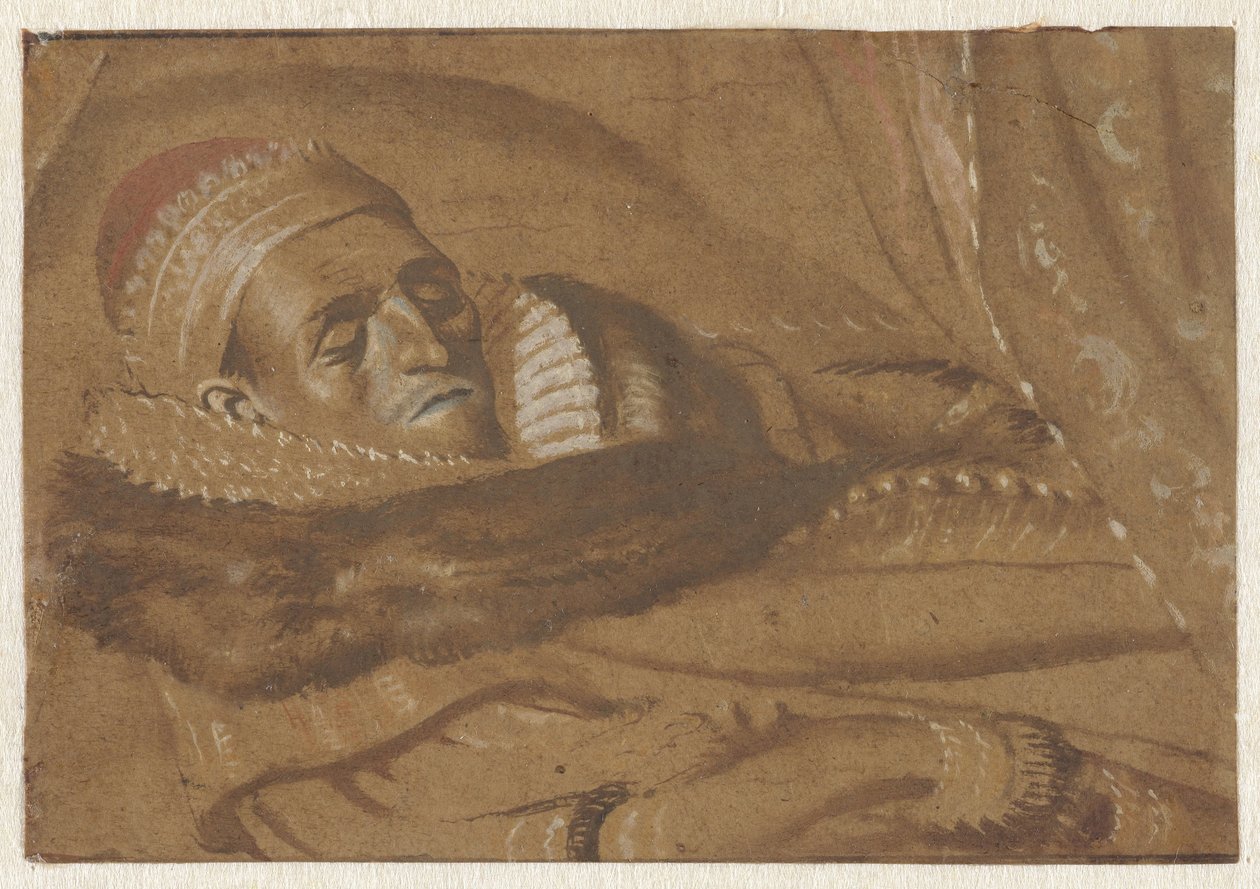 Prinz Maurits von Oranien auf seinem Sterbebett von Adriaen Pietersz van de Venne