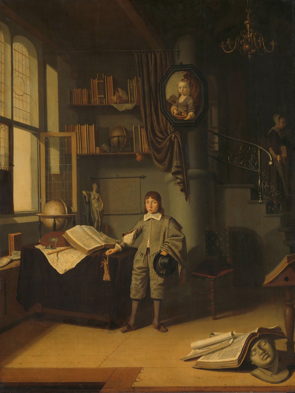 Junger Mann in einem Studierzimmer von Adriaen van Gaesbeeck
