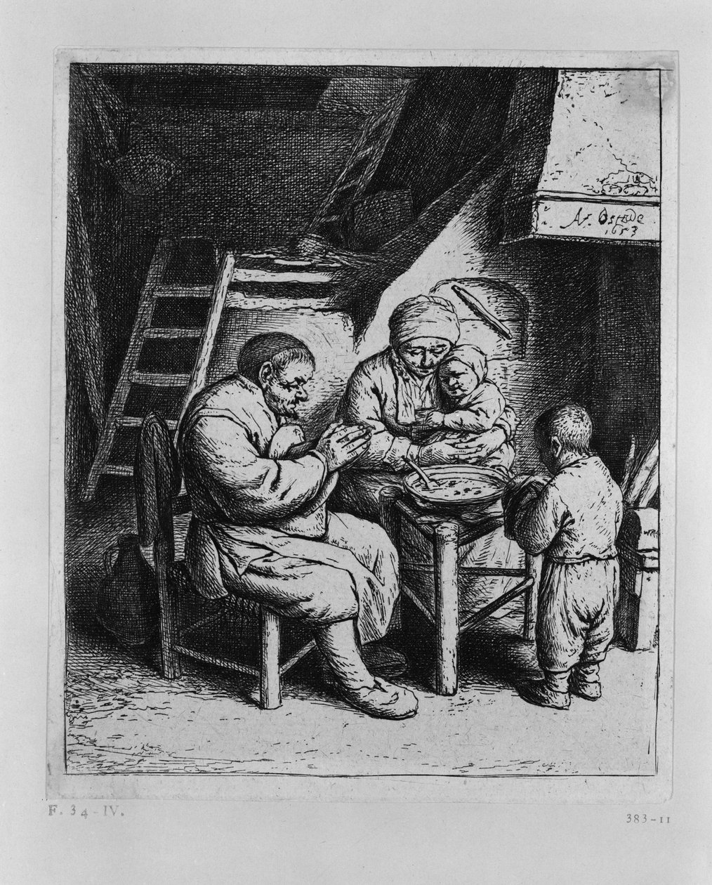 Das Tischgebet von Adriaen van Ostade