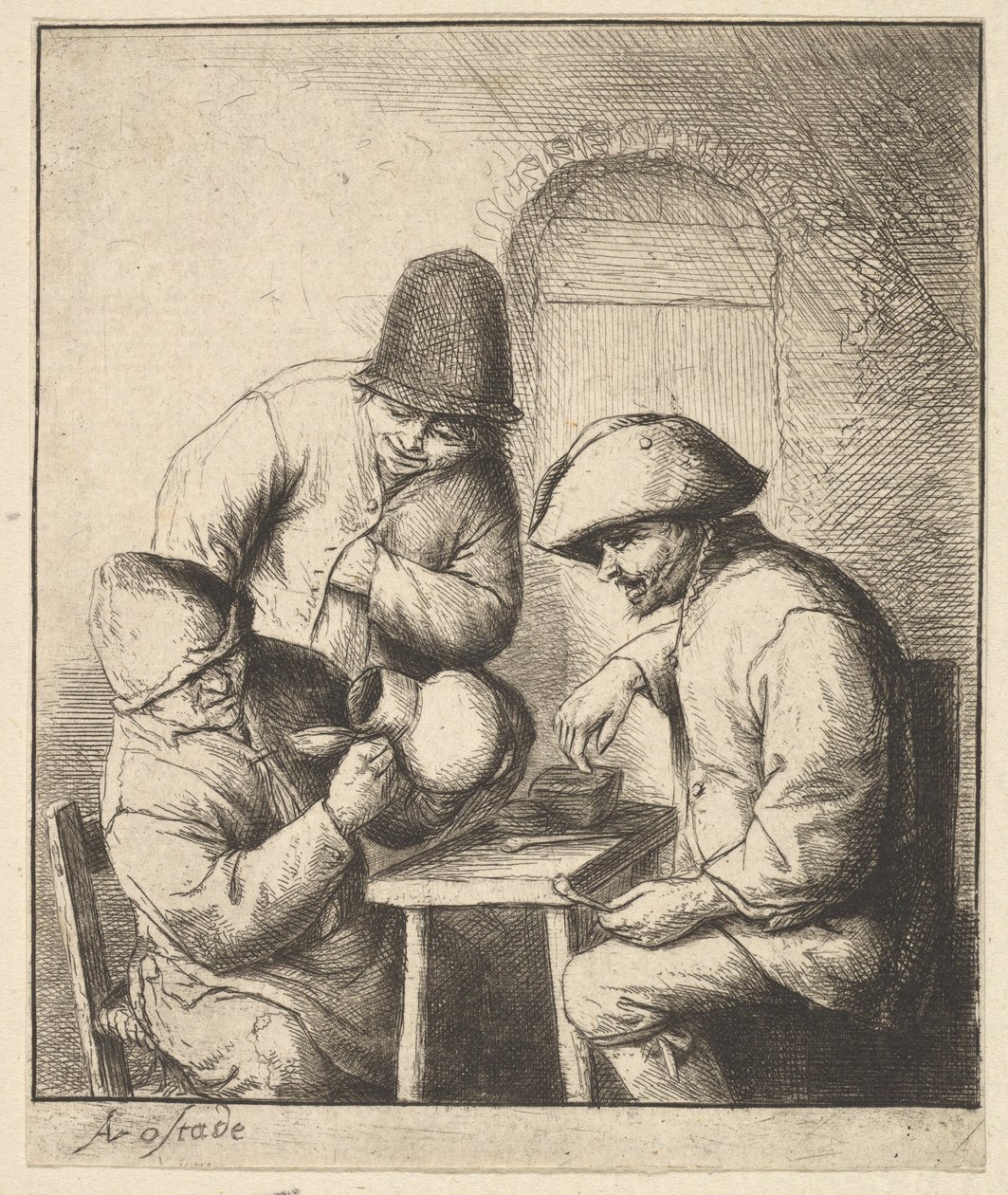 Leerer Krug von Adriaen van Ostade