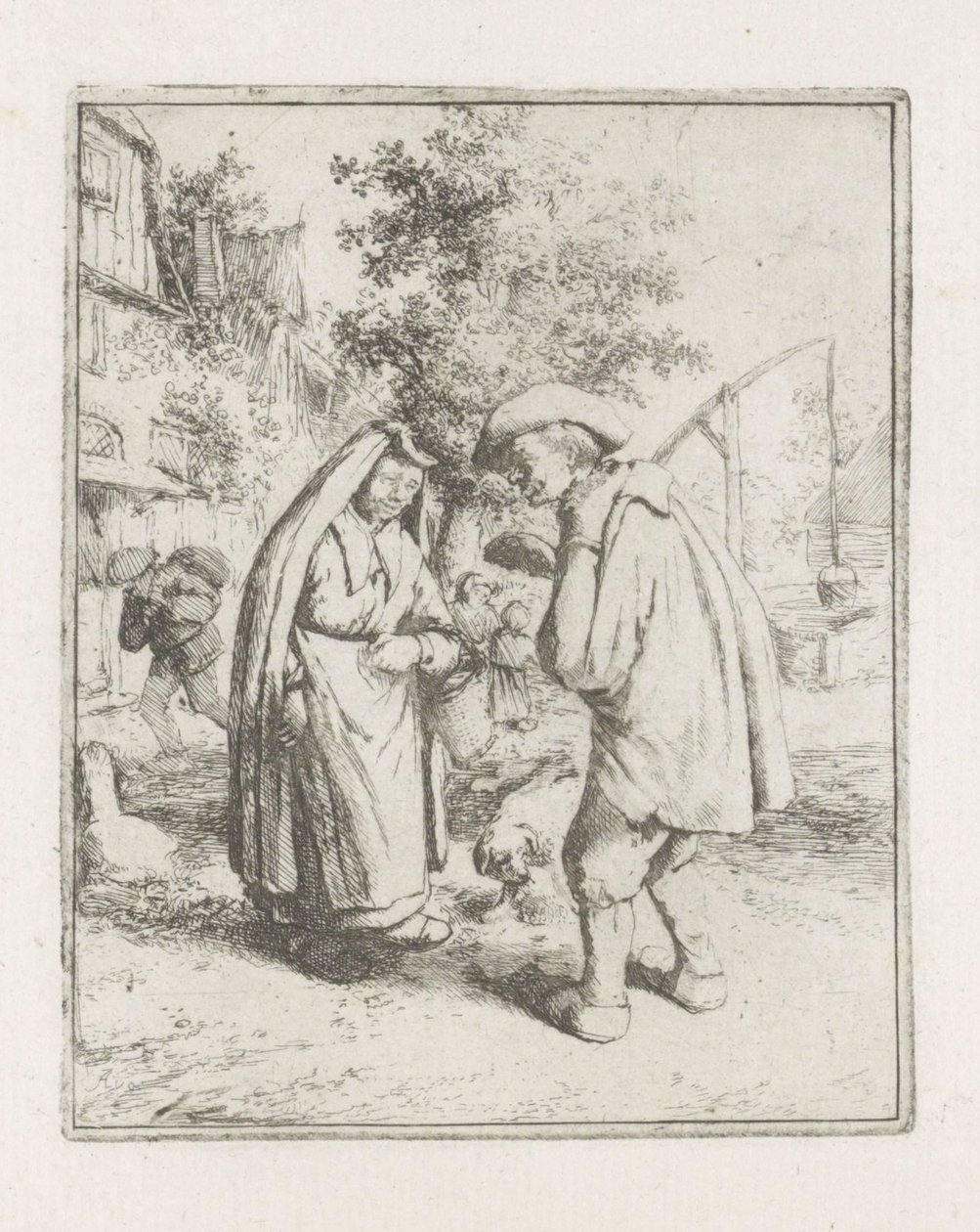 Mann und Frau im Gespräch von Adriaen van Ostade