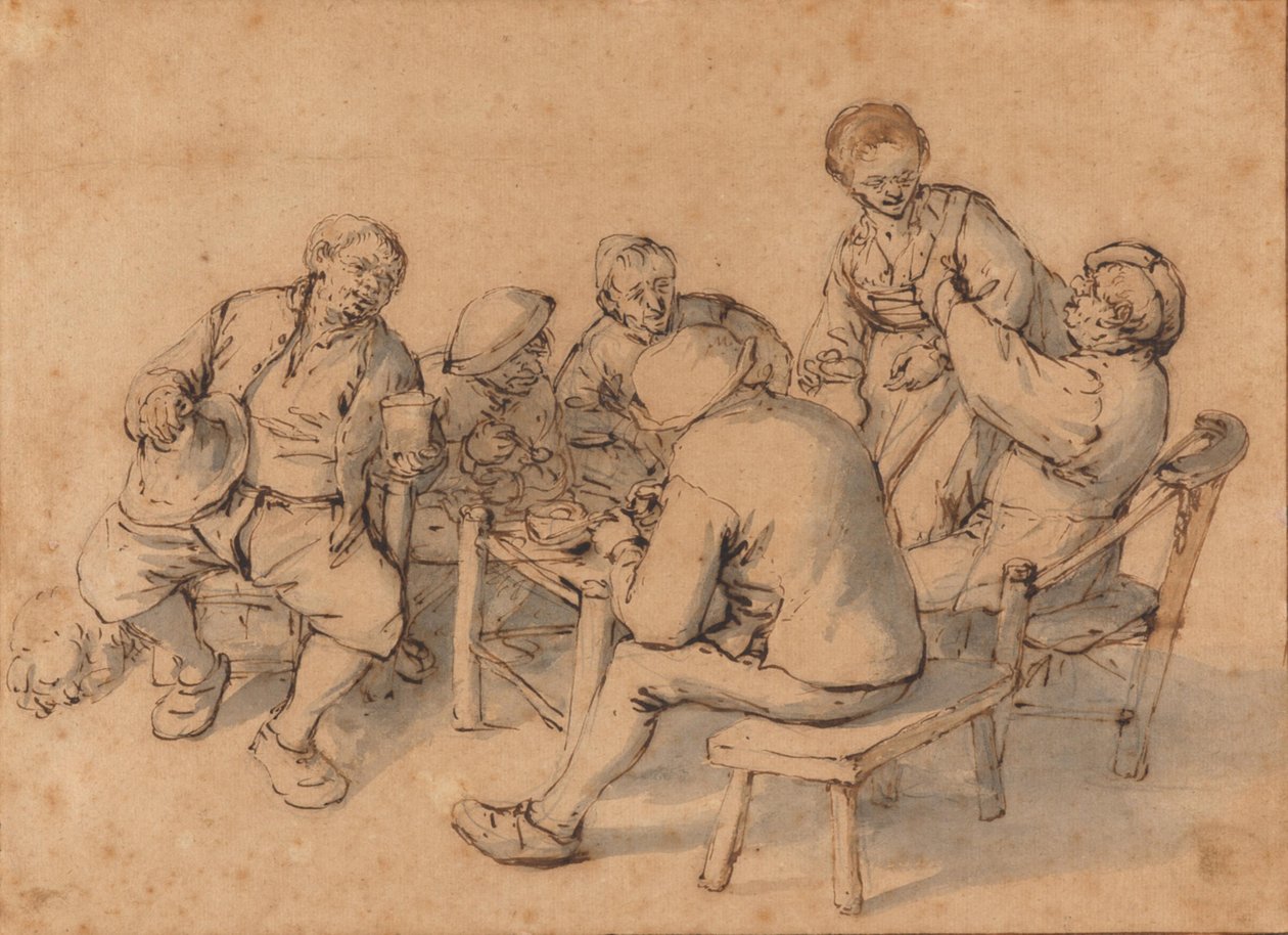 Fröhliche Gesellschaft von Adriaen van Ostade