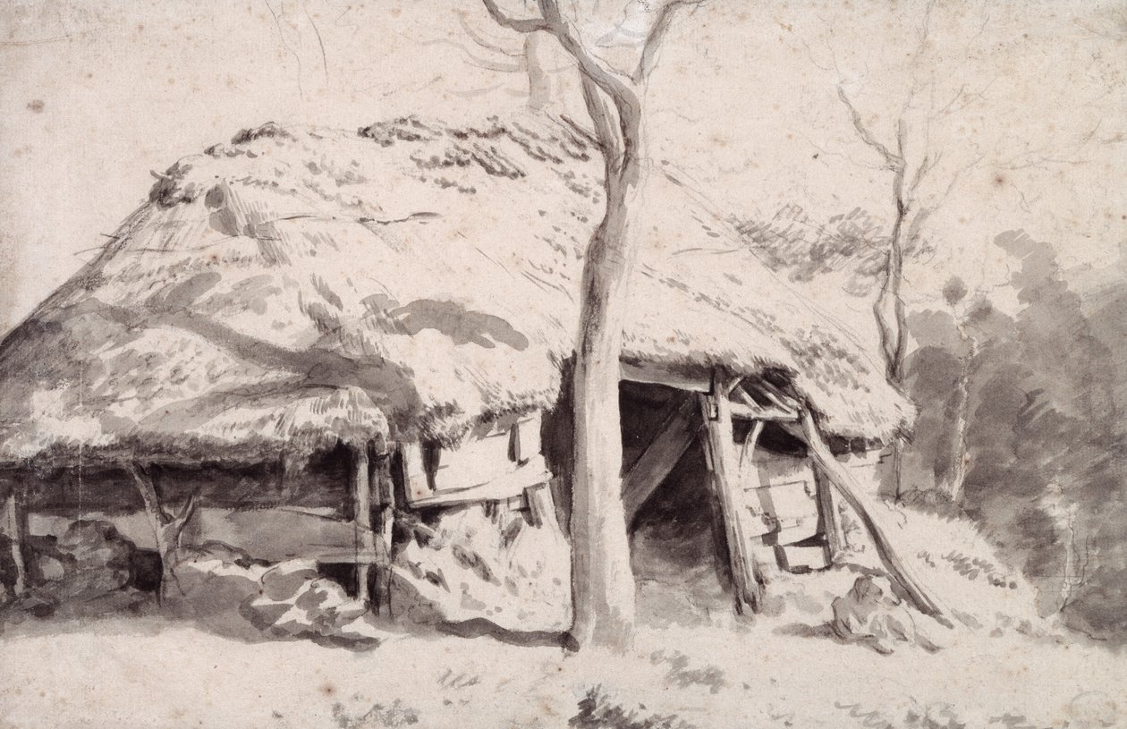 Ein Schafstall im Wald von Adriaen van de Velde