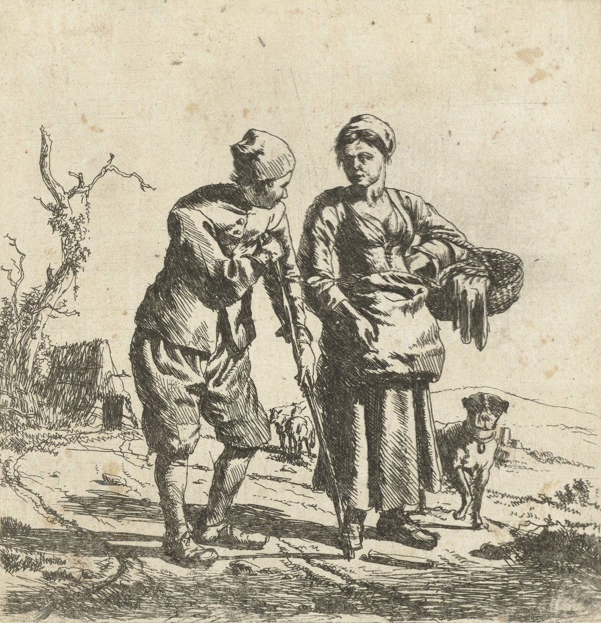 Bauer und seine Frau im Gespräch von Adriaen van de Velde