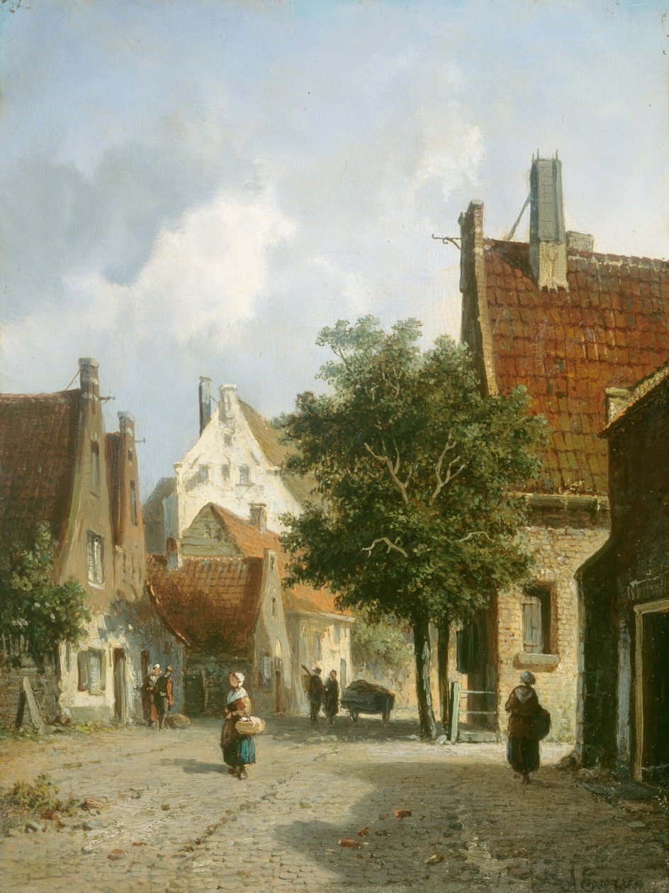 Amsterdamer Straßenszene von Adrianus Eversen