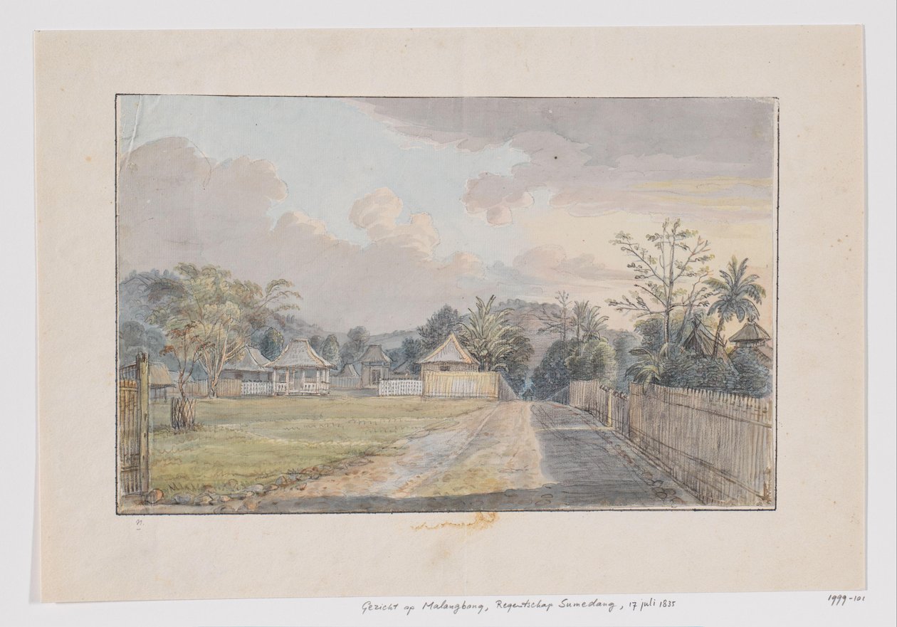 Ansicht von Malangbong, Regentschaft Sumedang, Priangan, West-Java