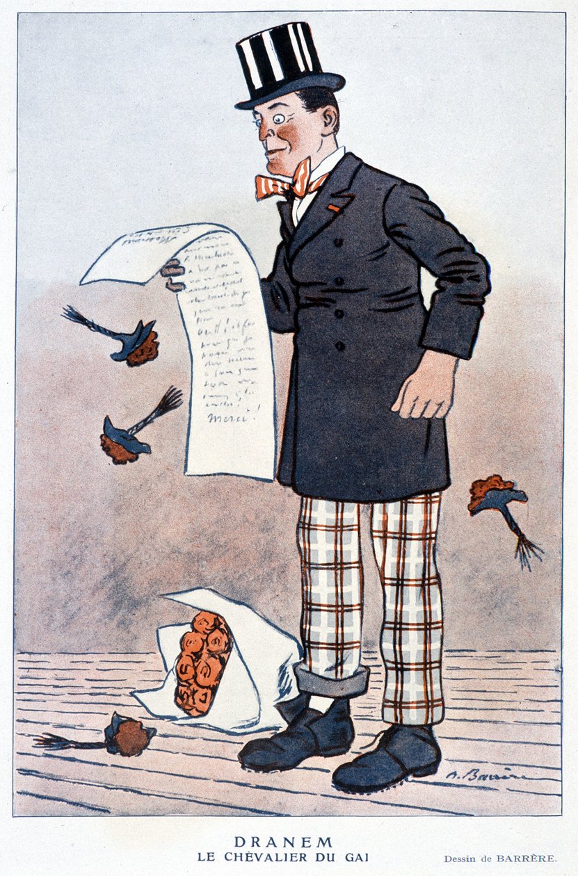 Karikatur von Jules Renard (1864/1910), französischer Schriftsteller, von Barrère, A. 1923 von Adrien Barrere