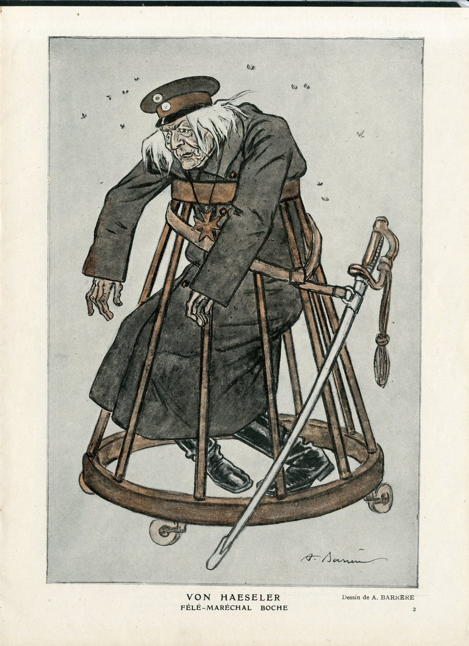 Fantasio, ca. 1916_6_1 - Illustration von A Barrere (1874-1931): Krieg von 14-18, Deutschland Preußen, Daten überprüfen - Von Haesler - Senilisation von Adrien Barrere