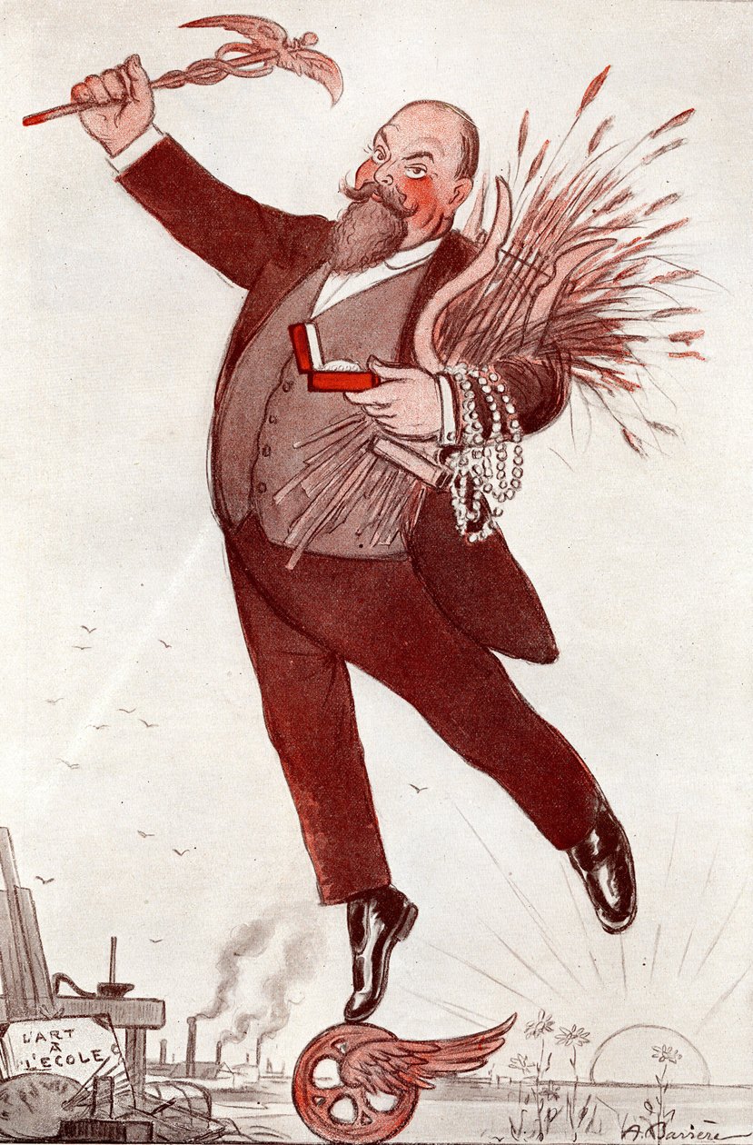 Porträt des Dichters und Politikers Maurice Couyba (1866-1931) (Maurice Boukay) - Zeichnung von Adrien Barrere (1874-1931) aus „FANTASIO“ 1911 von Adrien Barrere