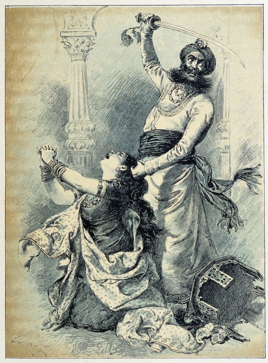 Blaubart - in „Les Contes de Fées“ von Charles Perrault, Illustrationen von Adrien Marie von Adrien Emmanuel Marie
