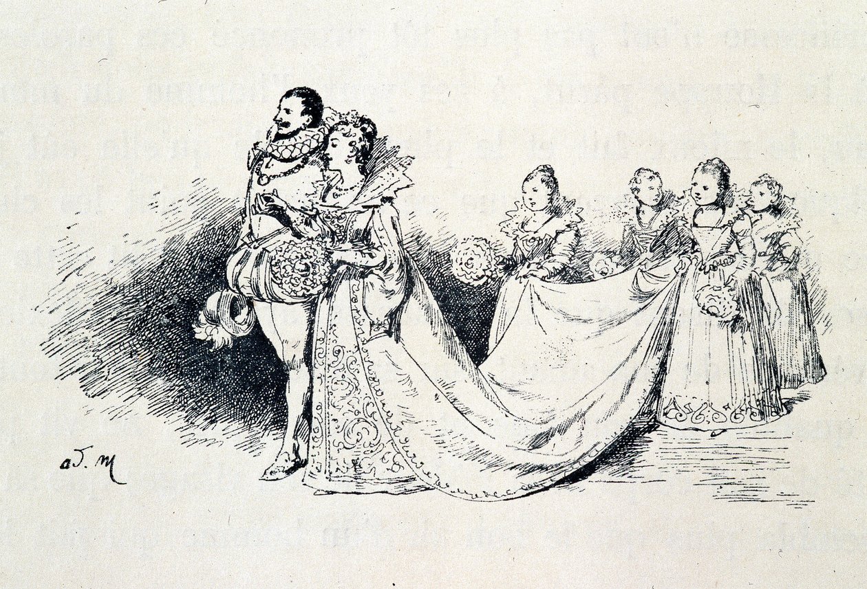 Riquet a la Houppe - in „Les contes de fées“ von Charles Perrault, Illustrationen von Adrien Marie von Adrien Emmanuel Marie