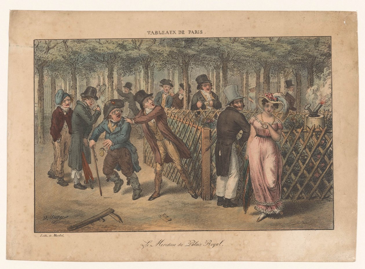 Sonnenuhr des Palais-Royal (Pariser Szenen) von Adrien Victor Auger