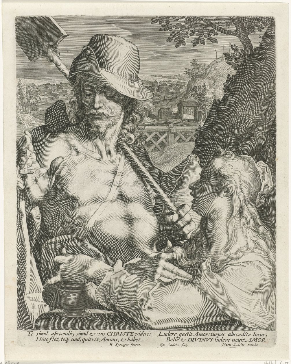 Christus erscheint als Gärtner Maria Magdalena (Noli me tangere) von Egidius  Sadeler (II)