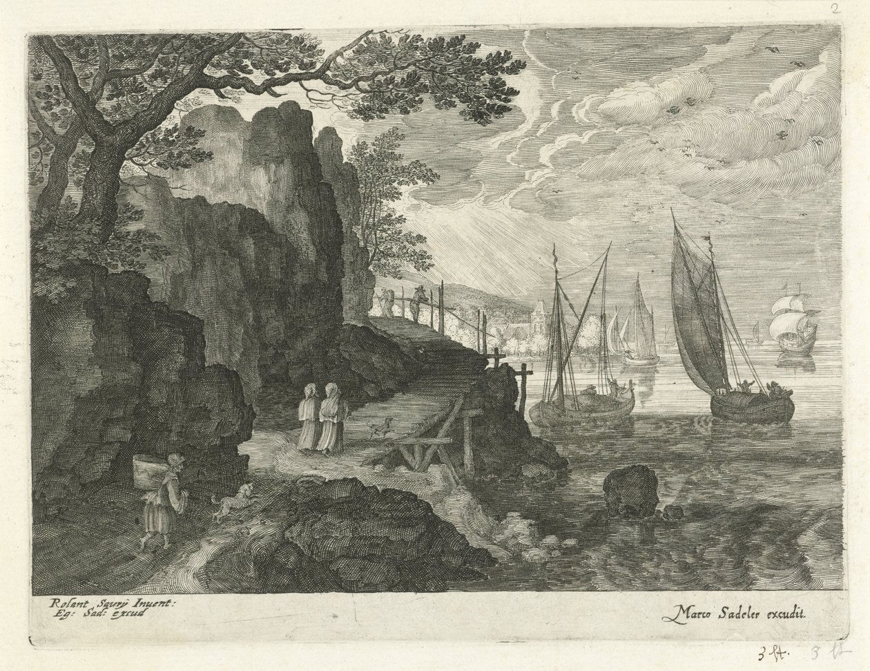 Ansicht eines Hafens von Egidius  Sadeler (II)