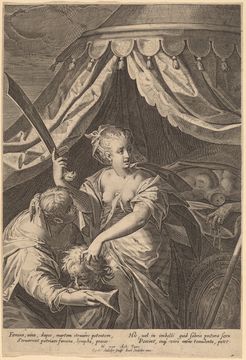 Judith mit dem Kopf des Holofernes von Aegidius Sadeler II, after Hans von Aachen