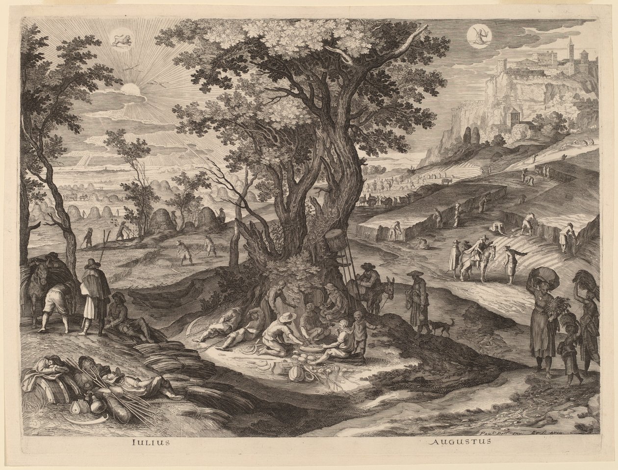 Juli und August von Aegidius Sadeler II after Paul Bril