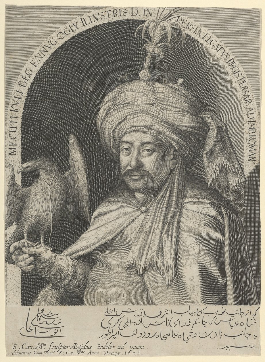 Mechti Kuli Beg, persischer Botschafter in Prag von Aegidius Sadeler or Saedeler