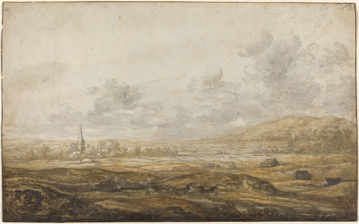 Panorama-Landschaft entlang des Rheins von Aelbert Cuyp