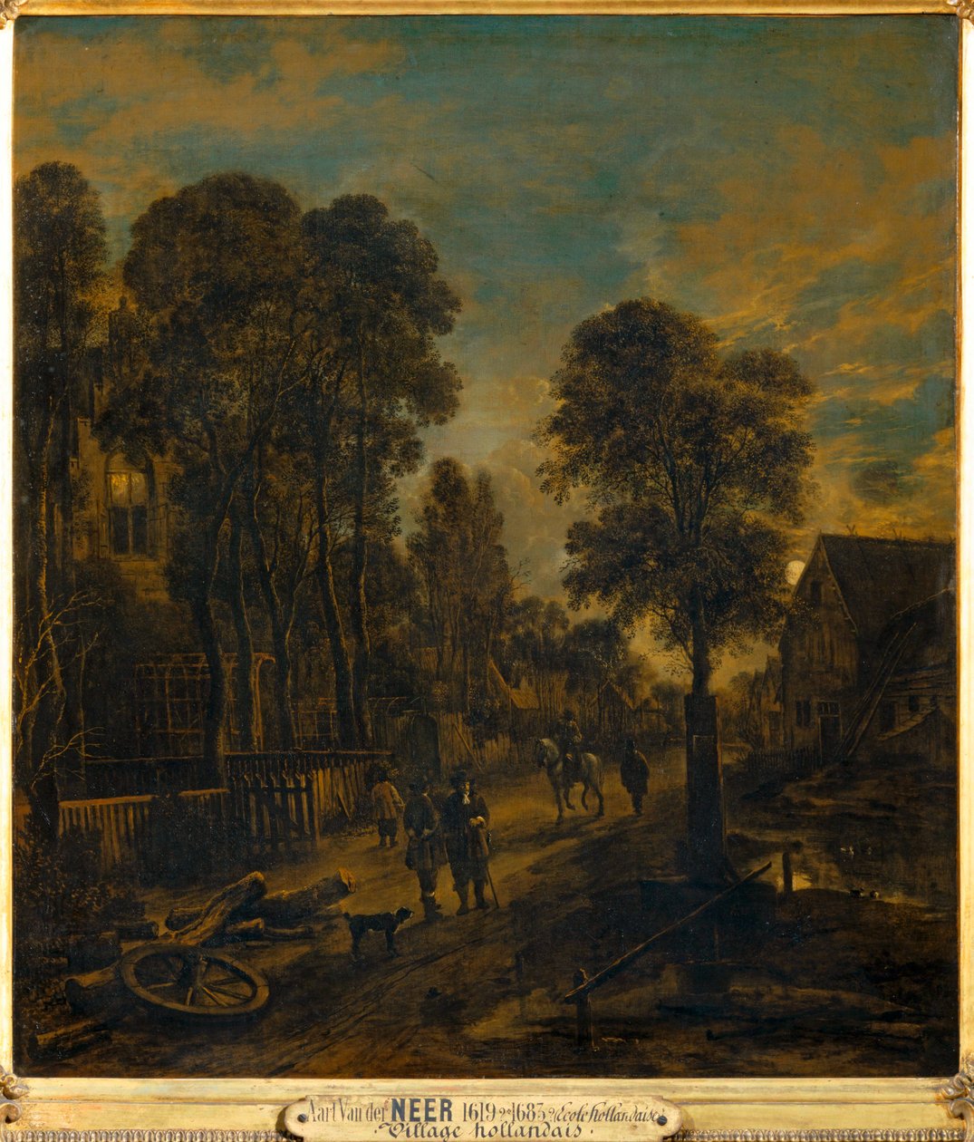 Dorf, durchquert von einer Straße von Aert van der (after) Neer