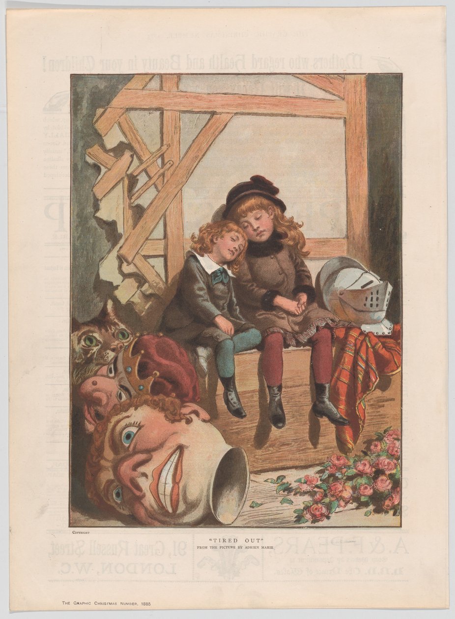 Erschöpft, aus The Graphic Christmas Nummer, 7. Dezember 1885 von After Adrien Emmanuel Marie.