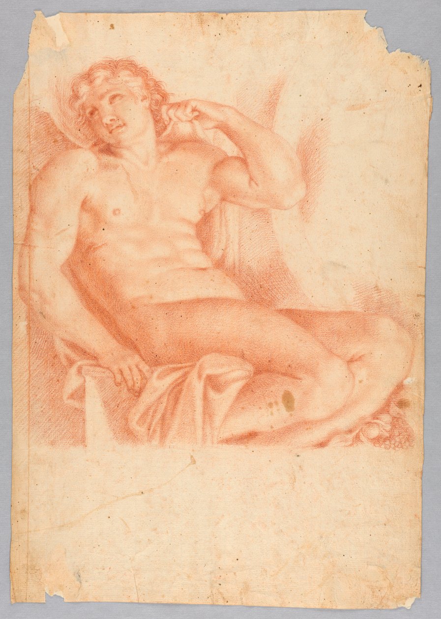 Sklave aus Hero und Leander in der Galleria Farnese, nach Annibale Carraci von After Annibale Carracci