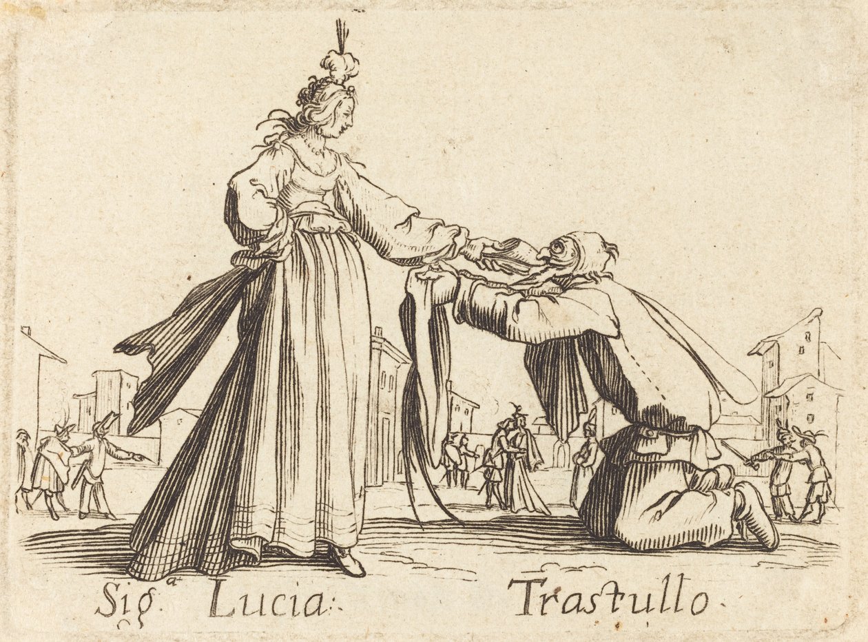 Signa. Lucia und Trastullo von After Jacques Callot