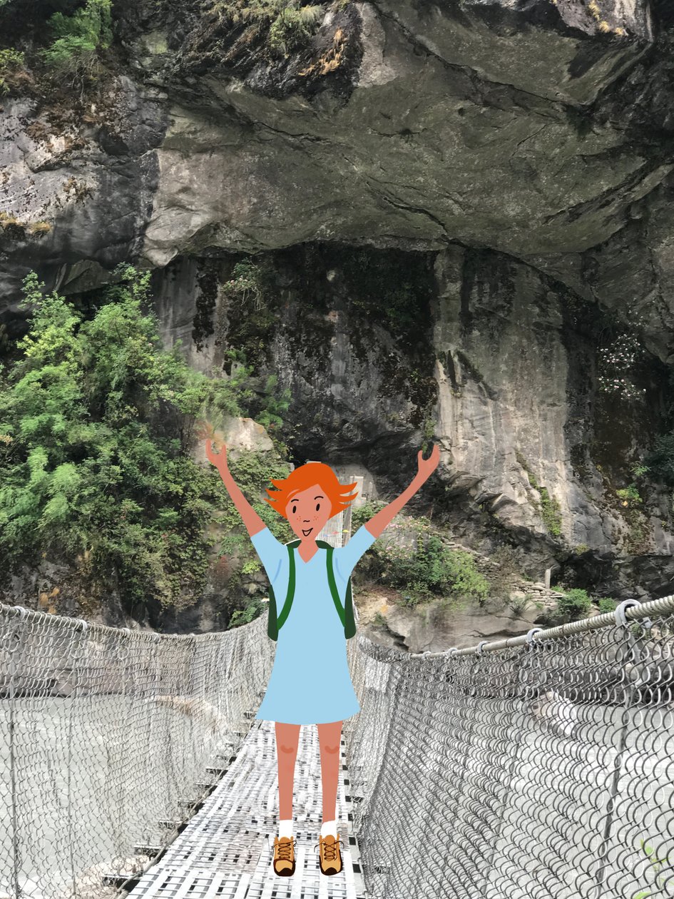 Auf einer Brücke gehen von Agnes Girardon