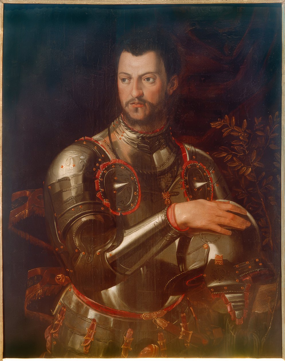 Bildnis des Herzogs Cosimo I. in Rüstung von Agnolo Bronzino