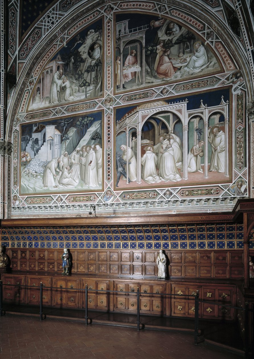 Ansicht der Kapelle Castellani (oder Sakrament) dekoriert mit Fresken von Agnolo Gaddi, Episoden aus dem Leben des Heiligen Antonius des Großen von Agnolo Gaddi