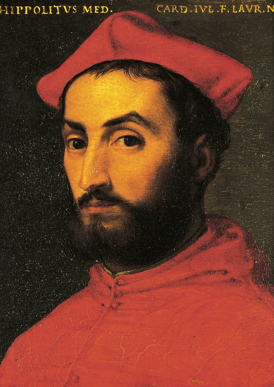 Porträt von Ippolito de Medici (Urbino) von Agnolo Bronzino