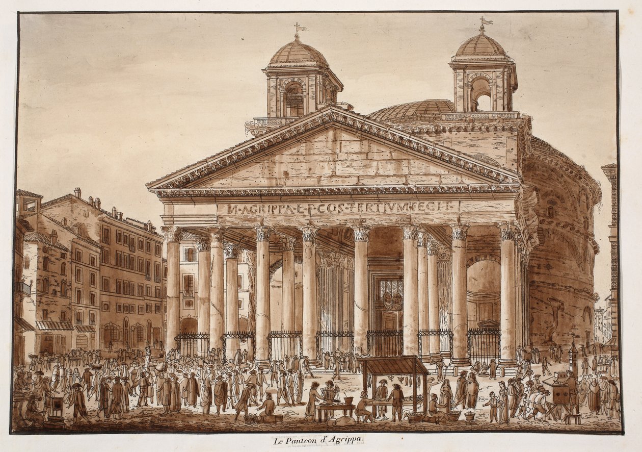 Das Pantheon von Agrippa, 1833 von Agostino Tofanelli