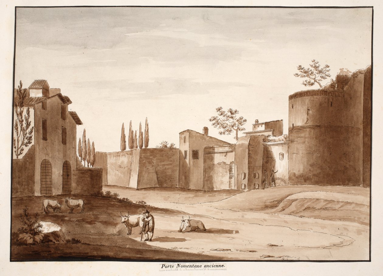 Das alte Porta Nomentana, 1833 von Agostino Tofanelli