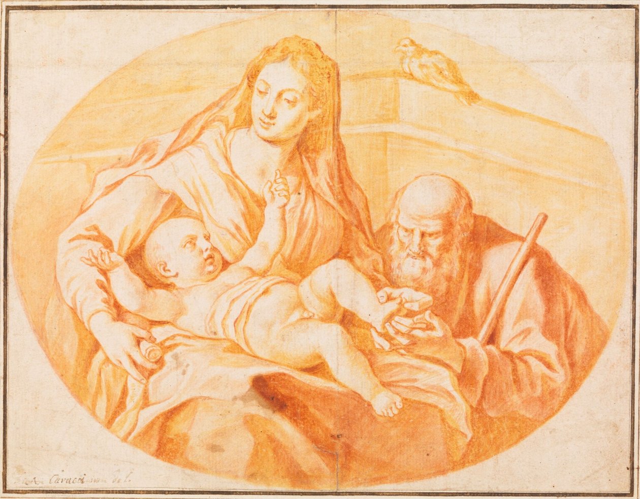 Die Heilige Familie von Agostino Carracci